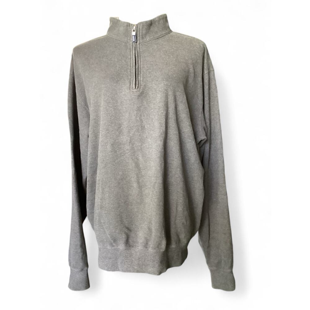 Peter Millar quarter zip sweater men’s L gray